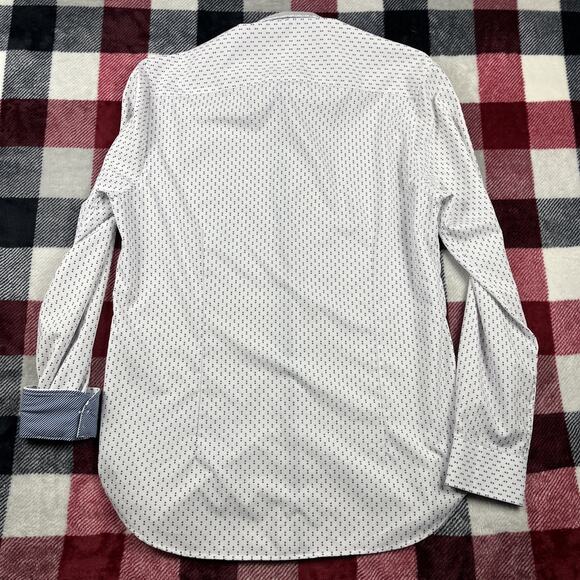 WRK Shirt Mens 15.5 (M) White 4 Way Stretch Performance Button Up Flip Cuff Flex - Picture 7 of 8